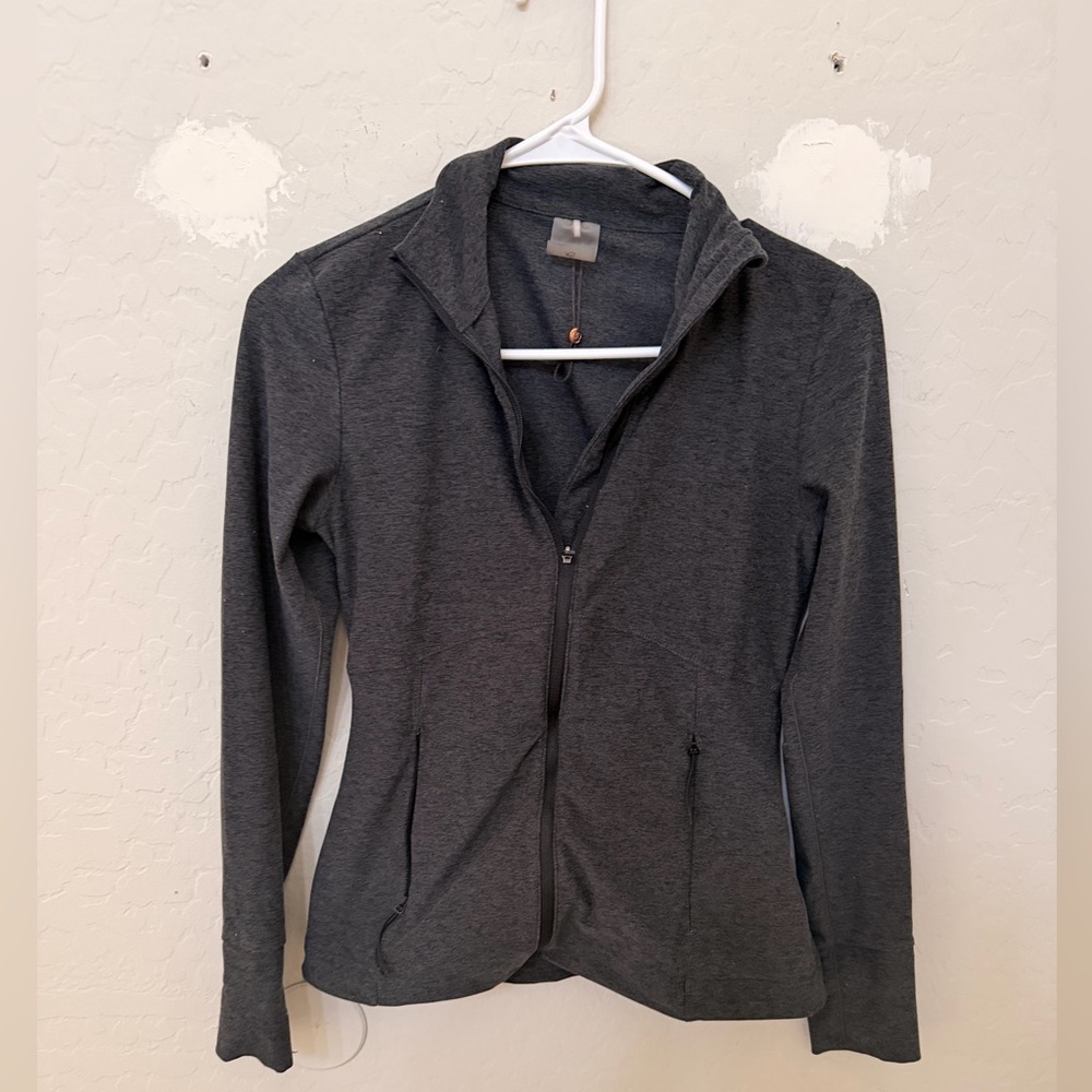 Athletic Gray Zip-Up Jacket
